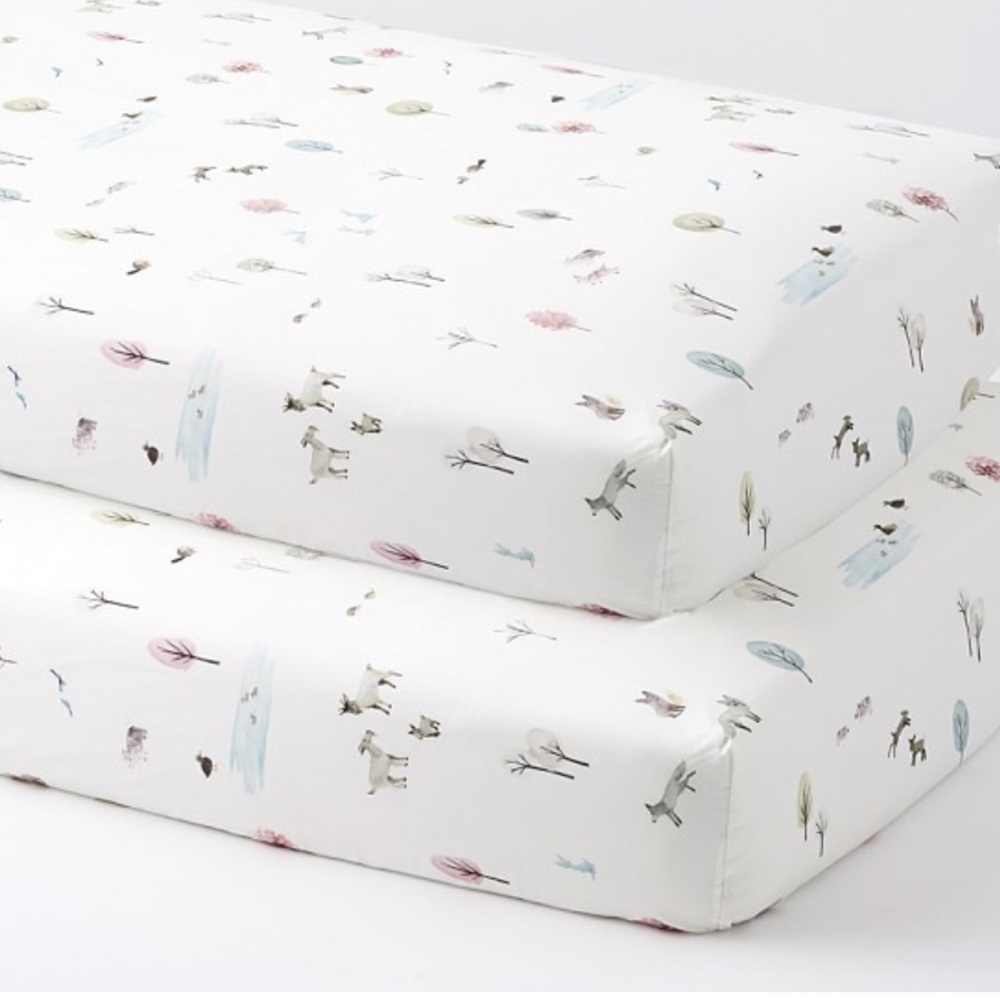 PBK Dakota woodland crib bedding. Set of 2!